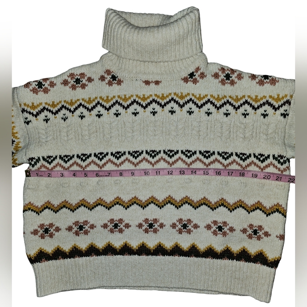 Evereve Womens Lyra Fair Isle Turtleneck Size Medium - Picture 10 of 15